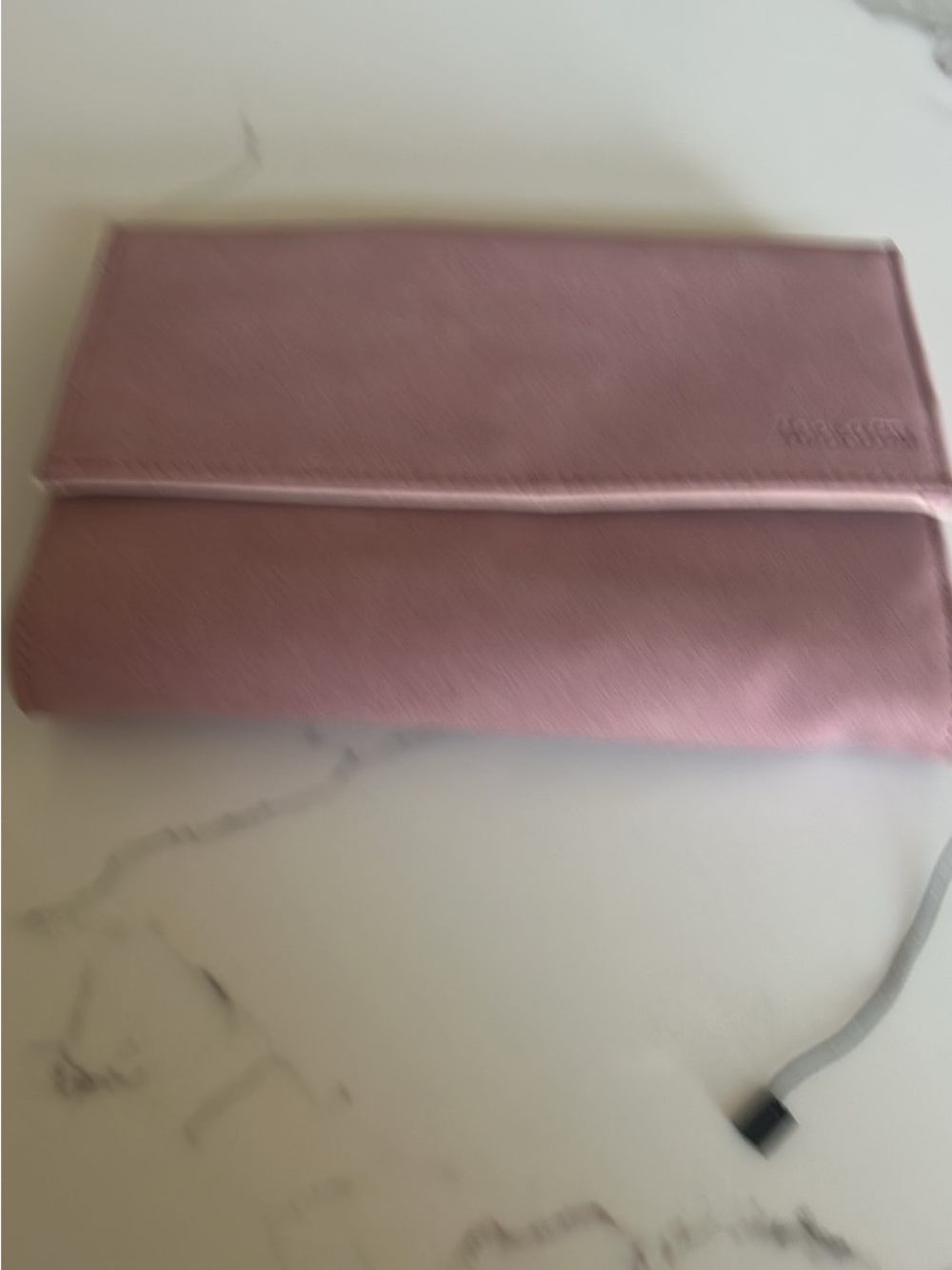 Blush Pink Fold-Over Travel Jewelry bag